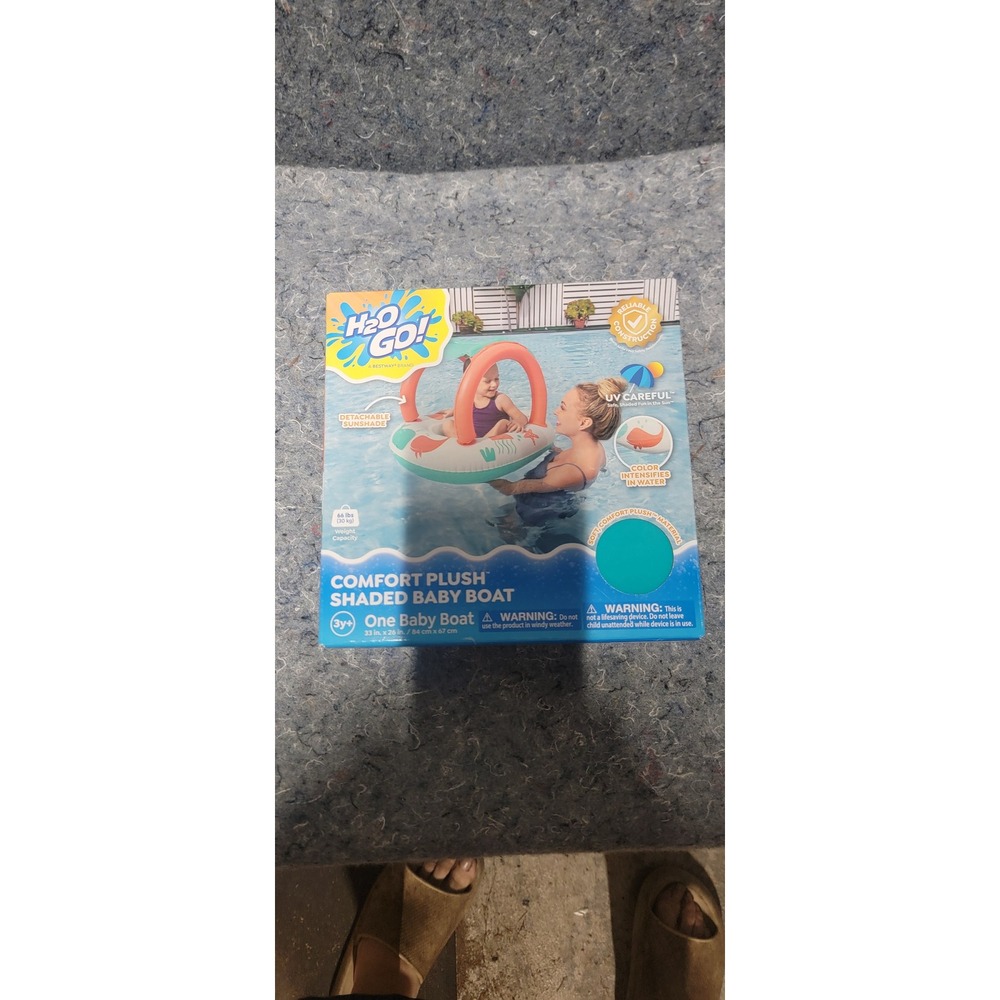 H2O GO! Comfort Plush Shaded Baby Boat NWT Unopened